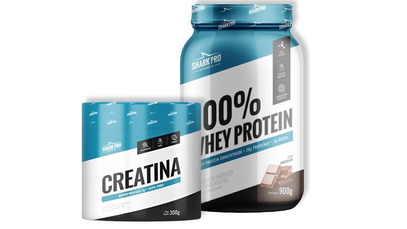 Imagem de Kit Creatina e 100% Whey Protein - Shark Pro