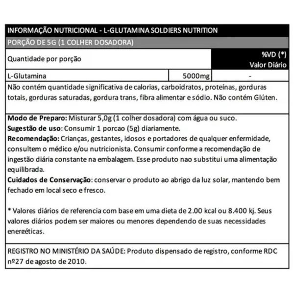 Imagem de Kit: Creatina Monohidratada 250g + Taurina 250g + Leucina 250g + Glutamina 250g - 100% Puro Importado - Soldiers Nutriti