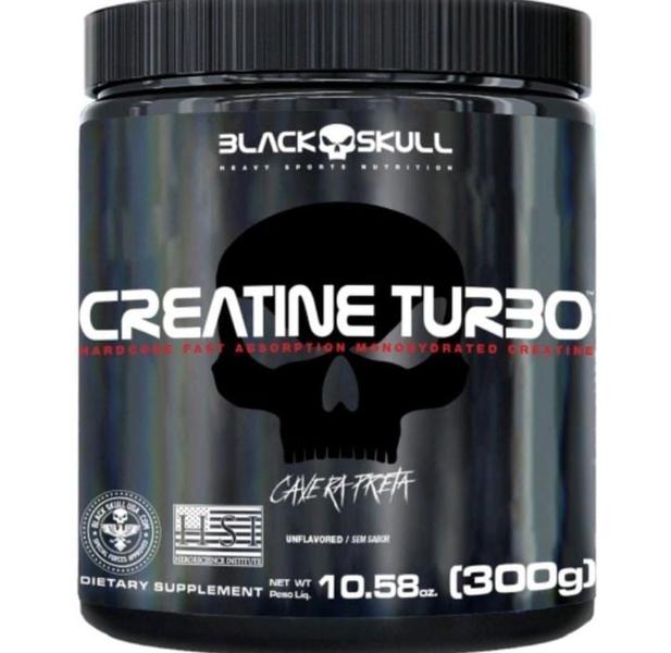 kit Creatina Monohidratada Creatine Turbo 300g - Black Skull + Coqueteleira 600ml Imagem de kit Creatina Monohidratada Creatine Turbo 300g - Black Skull + Coqueteleira 600ml