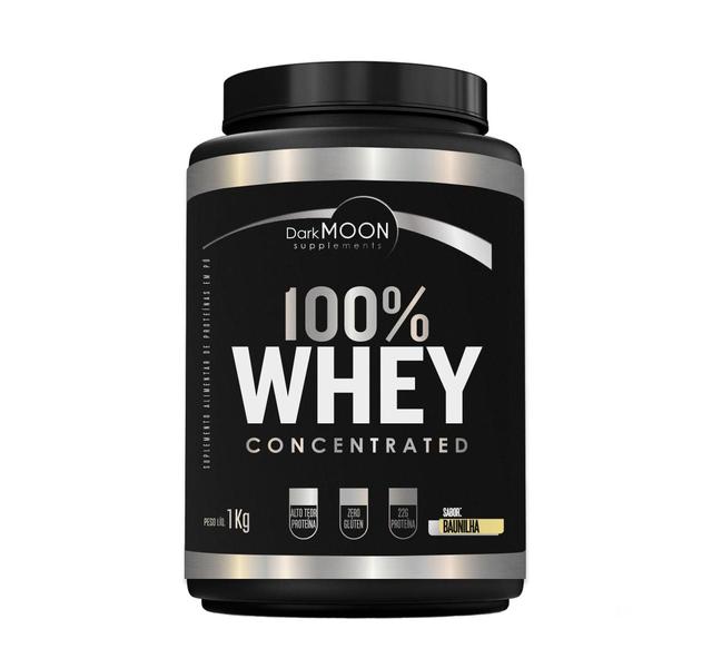 Imagem de Kit Creatina Monohidratada Pura 300g + 100% Whey Concentrated Baunilha  Pote1kg - Darkmoon