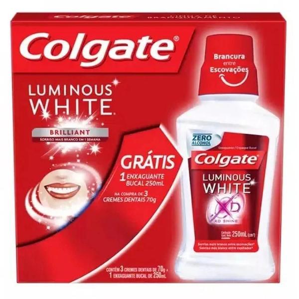 Imagem de Kit Creme Dental Colgate Luminous White