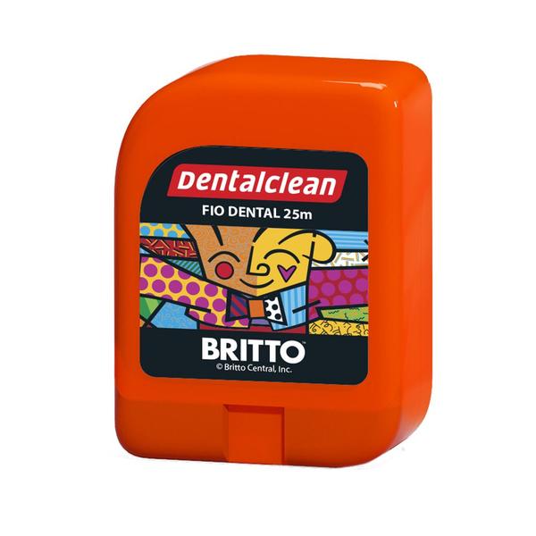 Imagem de Kit Creme Dental Escova Fio Dental Dentalclean Premium Romero Britto   