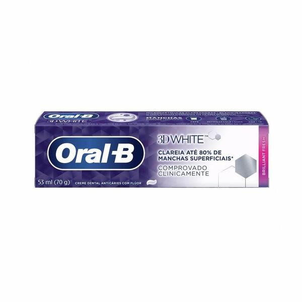 Imagem de Kit Creme Dental Oral-B 3D White Brilliant Fresh c/ 6 unidades