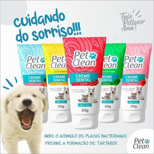 Imagem de Kit Creme Dental Para Cachorro Gato Pet Clean 60g + Dedeira