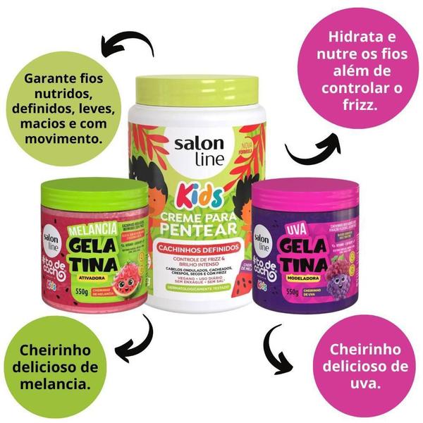 Imagem de Kit Creme Melancia + Gelatina Salon Line Melancia E Uva