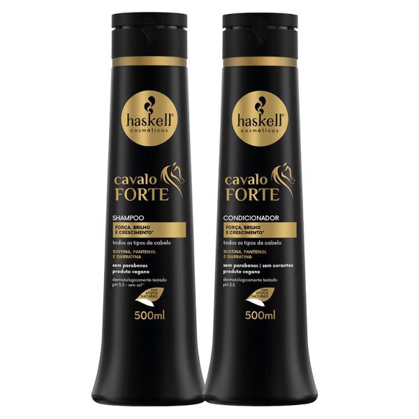 Imagem de Kit Crescimento Shampoo E Condic 500ml Cavalo Forte Haskell