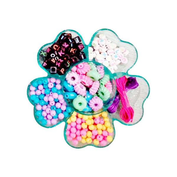 kIT CRIATIVO INFANTIL MIÇANGAS/PULSEIRAS FLORZINHA 250 PCS - FASHION Imagem de kIT CRIATIVO INFANTIL MIÇANGAS/PULSEIRAS FLORZINHA 250 PCS