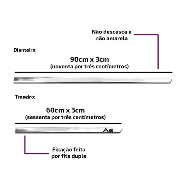 Imagem de Kit Cromado de Frisos Inferior Slim A7 2013 a 2022