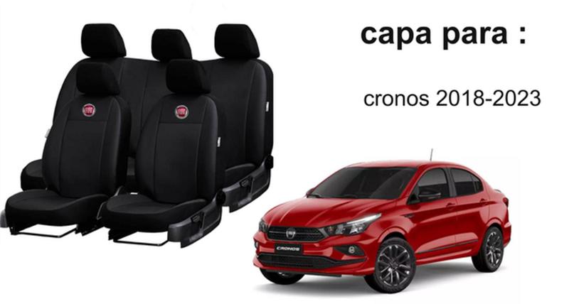 Imagem de Kit Cronos 2017 a 2023: Capa de Couro, Capa de Cobrir e Limpador de Parabrisa Automotivo