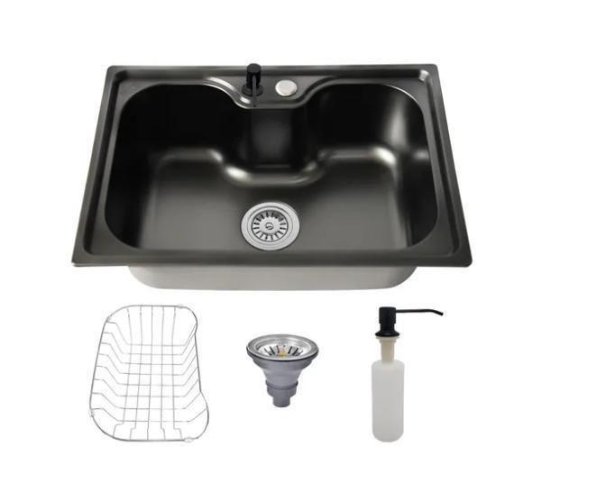 Imagem de Kit Cuba Cozinha Gourmet Aço Inox 60X42 E Torneira Flexível