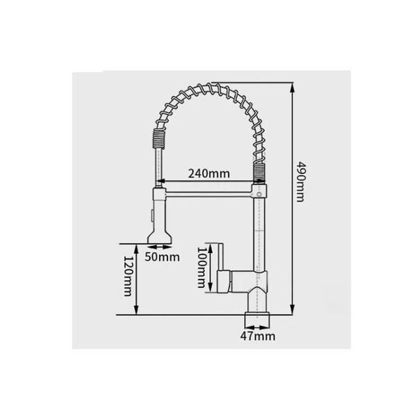 Imagem de Kit Cuba Cozinha Gourmet Aço Inox 60X42 E Torneira Flexível