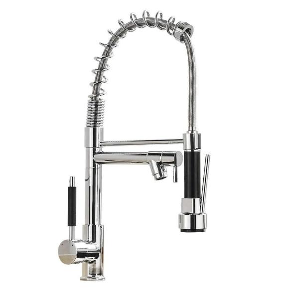 Imagem de Kit cuba cozinha tripla aço inox escovado + torneira monocomando cromada gourmet