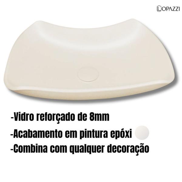 Imagem de Kit cuba de vidro abaulada com torneira link gourmet e válvula click up - linha de luxo cor fosca