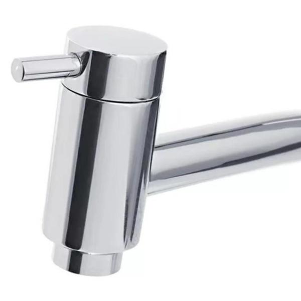 Imagem de Kit Cuba de Vidro Banheiro Lavabo Oval Chanfrada 47cm com Torneira Link Cromada e Válvula Click