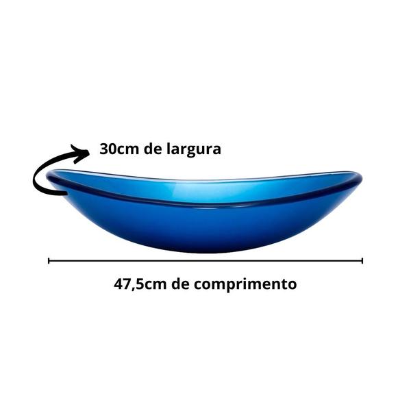 Imagem de Kit cuba de vidro oval para banheiro e lavabo com torneira link cromada + válvula click