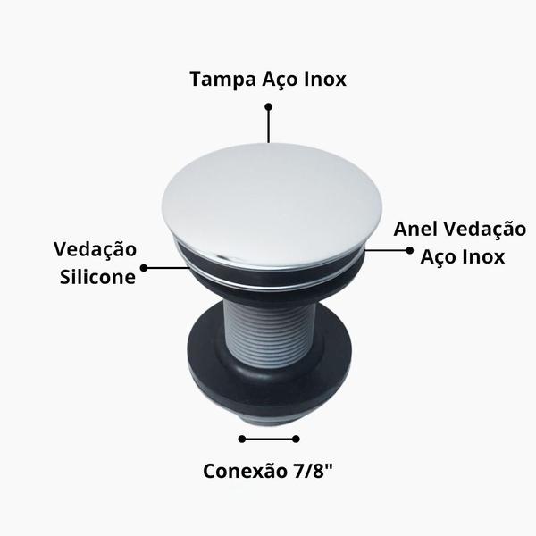 Imagem de Kit cuba de vidro oval para banheiro e lavabo com torneira link cromada + válvula click