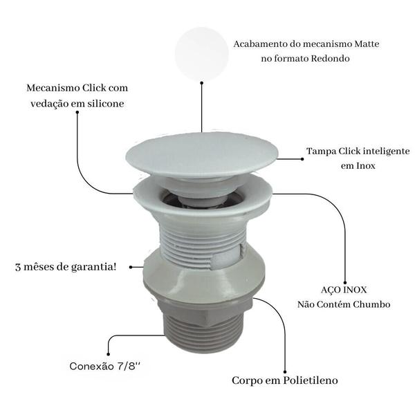 Imagem de Kit Cuba de Vidro Retangular Banheiro Lavabo + Torneira Link Alta + Válvula Click UP