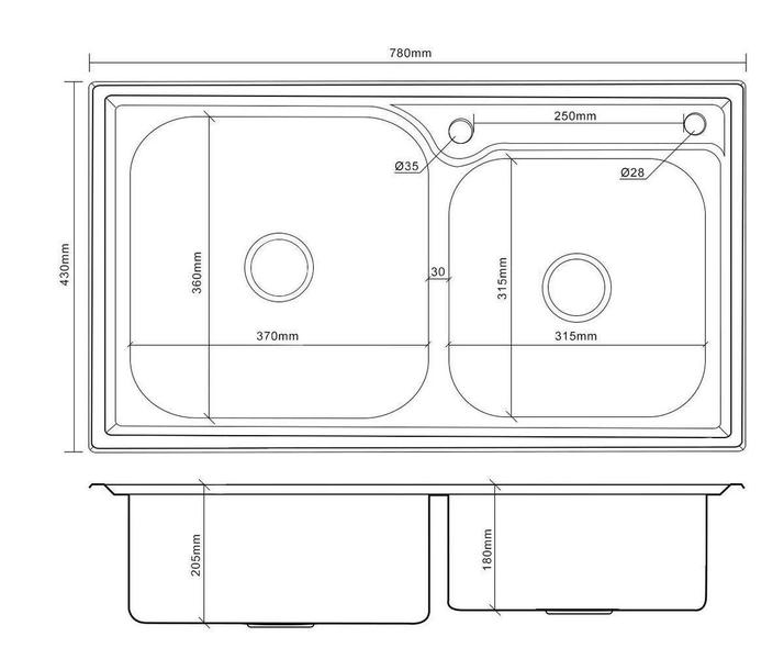 Imagem de Kit Cuba Dupla Cozinha Gourmet Aço Inox E Torneira Flexível