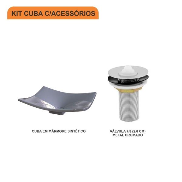 Imagem de Kit Cuba F44 C/Válvula Metal 1'' (2,6cm)