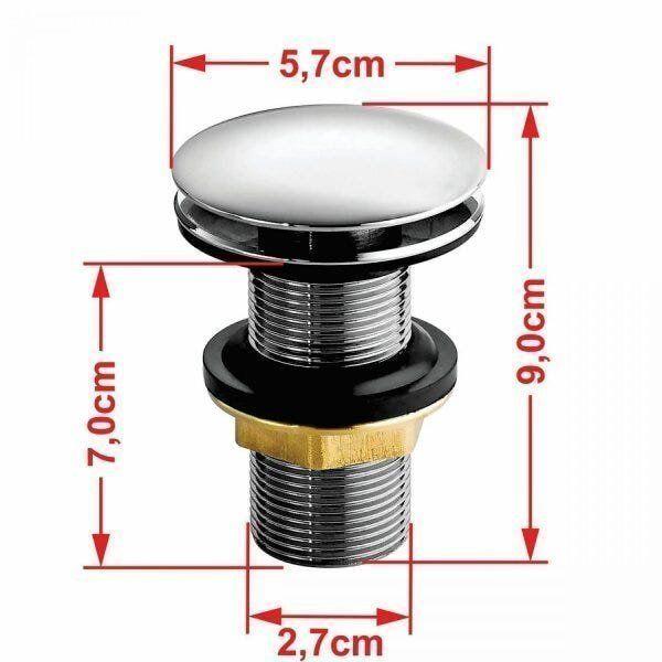 Imagem de Kit Cuba F44 com Torneira Link 1062 Metal e Válvula Click 1 Pol. e Sifão PVC e Flexivel