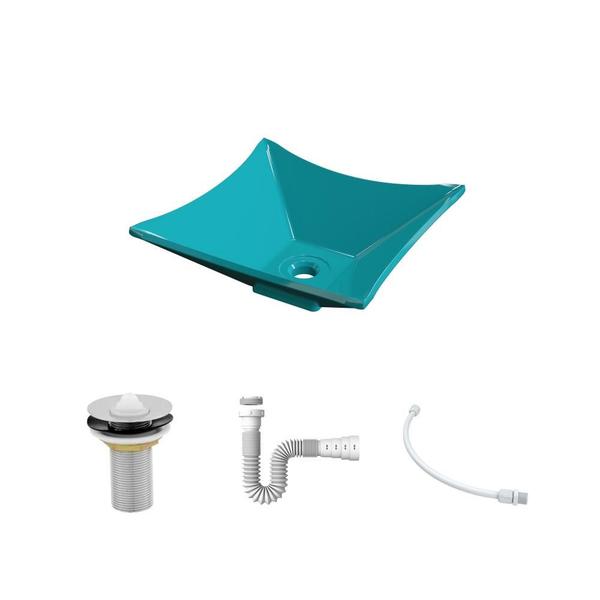 Imagem de Kit Cuba L30 C/Válvula 1'' (2,6cm) + Sifão Pvc + Flexível