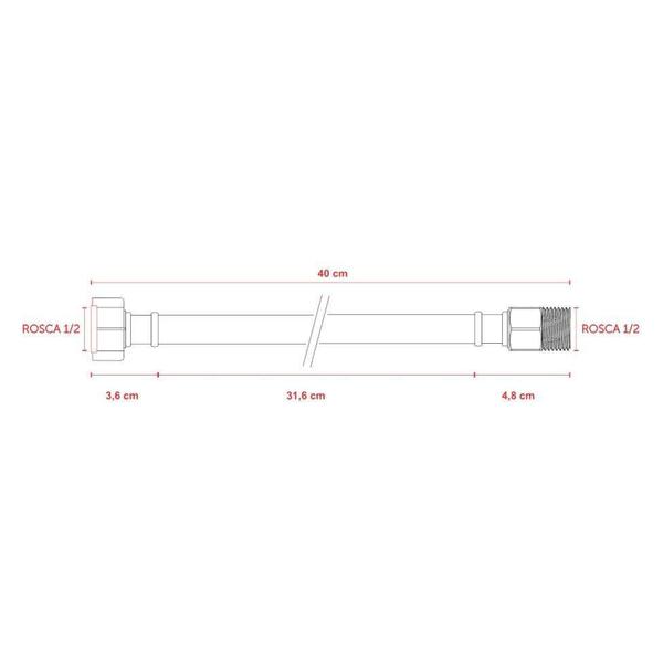 Imagem de Kit Cuba L30 com Torneira Link 1062 Metal + Válvula Click 1''G + Sifão Pvc + Flexível Amarelo