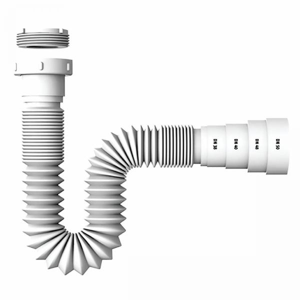 Imagem de Kit Cuba Ov39 com Válvula Click 1 Polegada G e Sifão Pvc e Flexível Compace