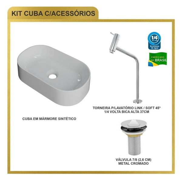 Imagem de Kit Cuba Ov42 Laila com Torneira Link 1062 e Válvula Metal