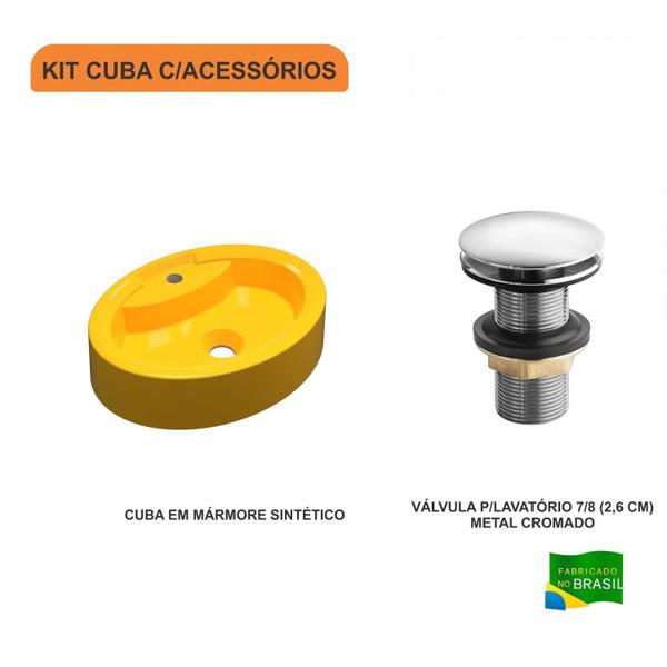 Imagem de Kit Cuba Ov43 com Válvula Click 1 Polegada G Compace