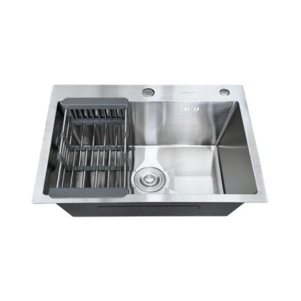 Imagem de Kit Cuba Pia Aço Inox Cozinha Gourmet E Torneira Perfil Em L