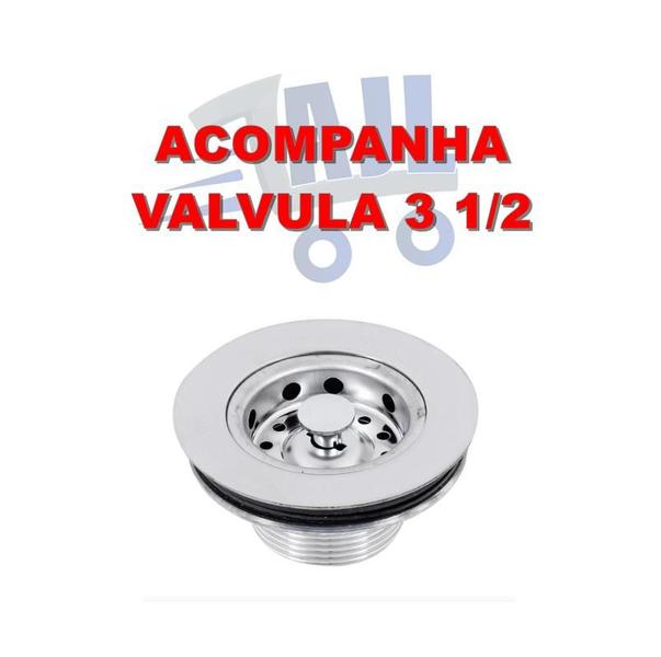 Imagem de Kit Cuba Pia Aço Inox Gourmet Luxo Cozinha Varanda 40x40 inox 304