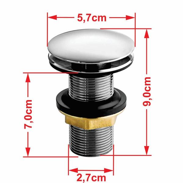 Imagem de Kit Cuba Q39 C/Torneira 1198 Metal + Válvula Click 1''G