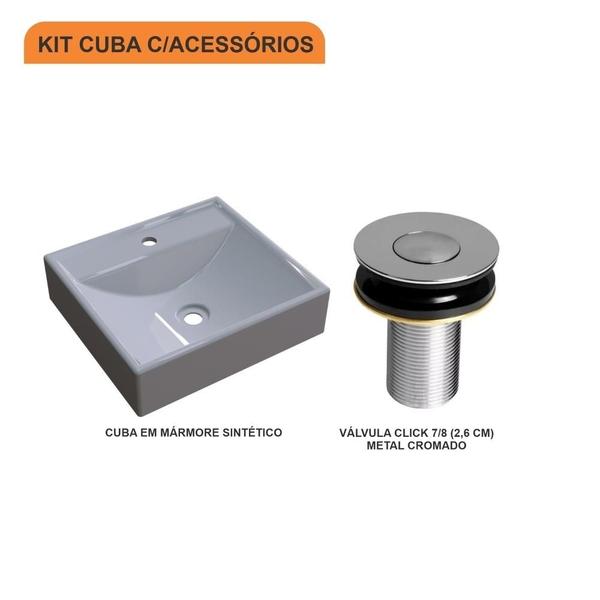 Imagem de Kit Cuba Q39 C/Válvula Click Botão 1''B (2,6cm)