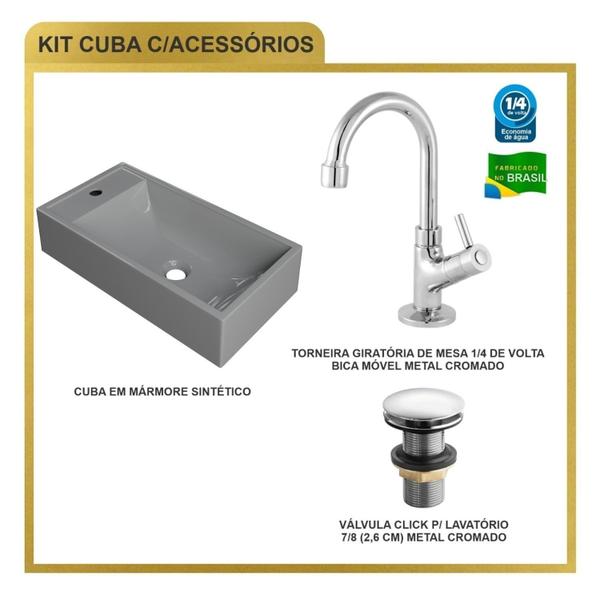 Imagem de Kit Cuba Rl545 Roma com Torneira 1198 e Válvula Click