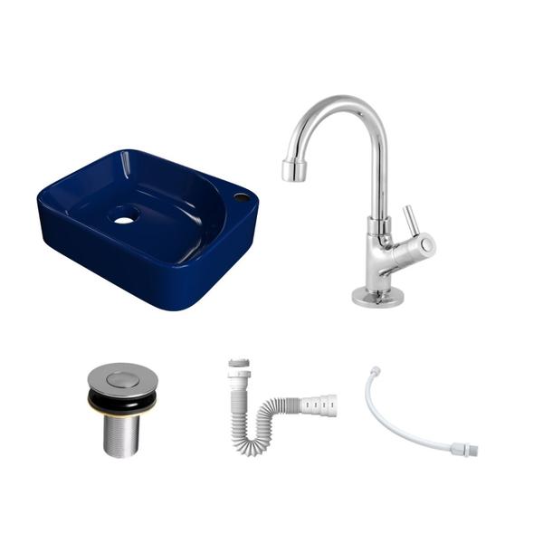 Kit Cuba Ro36 Cross com Torneira 1198 e Válvula Botão com Sifão e Flexível - Compace Imagem de Kit Cuba Ro36 Cross com Torneira 1198 e Válvula Botão com Sifão e Flexível