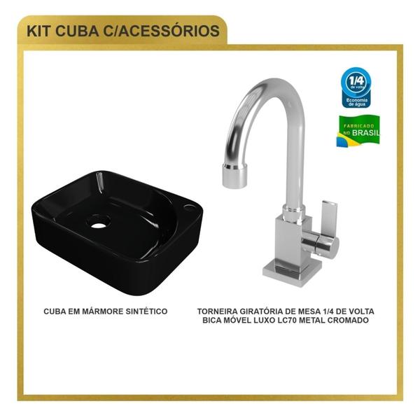 Imagem de Kit Cuba Ro36 Cross com Torneira Luxo