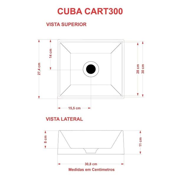 Imagem de Kit Cuba Rt30 Riviera com Torneira Link 1062 e Válvula Metal