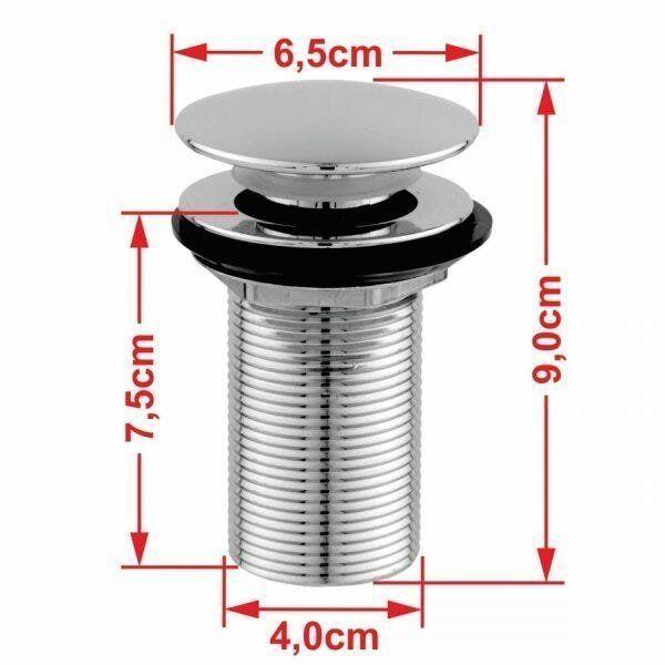 Kit Cuba RT41 com Torneira 1198 Metal e Válvula Click 1 Polegada e Meia Compace Imagem de Kit Cuba RT41 com Torneira 1198 Metal e Válvula Click 1 Polegada e Meia Compace