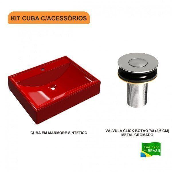 Imagem de Kit Cuba RT49 com Válvula Click Botão 1 Polegada B Compace