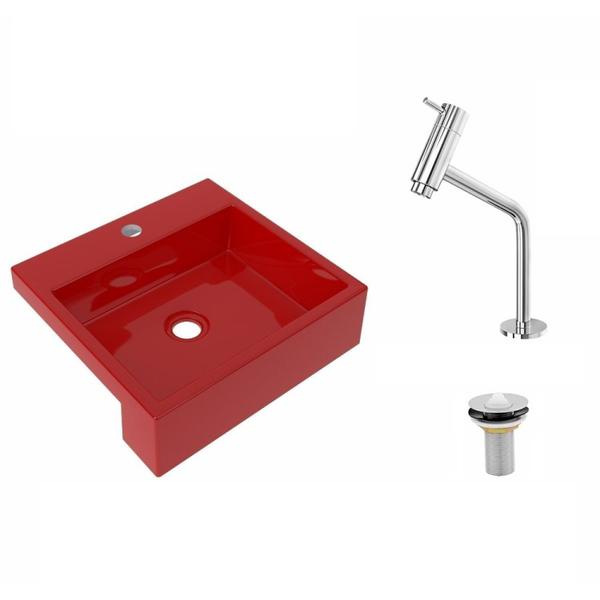 Kit Cuba XQ395 Torneira Pratika 1060 Metal Válvula 1 Polegada Compace Imagem de Kit Cuba XQ395 Torneira Pratika 1060 Metal Válvula 1 Polegada Compace