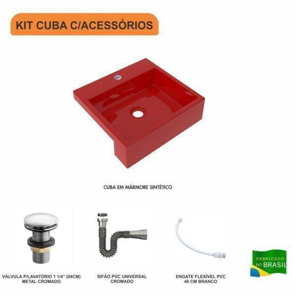 Imagem de Kit Cuba XQ395 Válvula Click 1 1/2 Polegada Sifão Cromado Flexível Compace