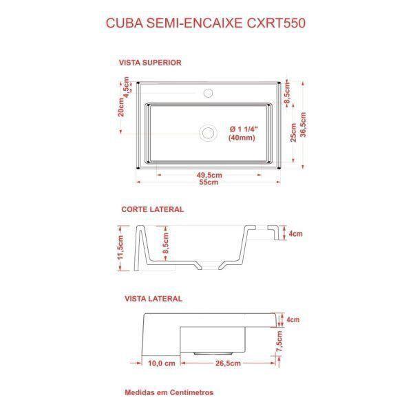 Imagem de Kit Cuba XRT55 Válvula Click 1 1/2 Polegadas Compace