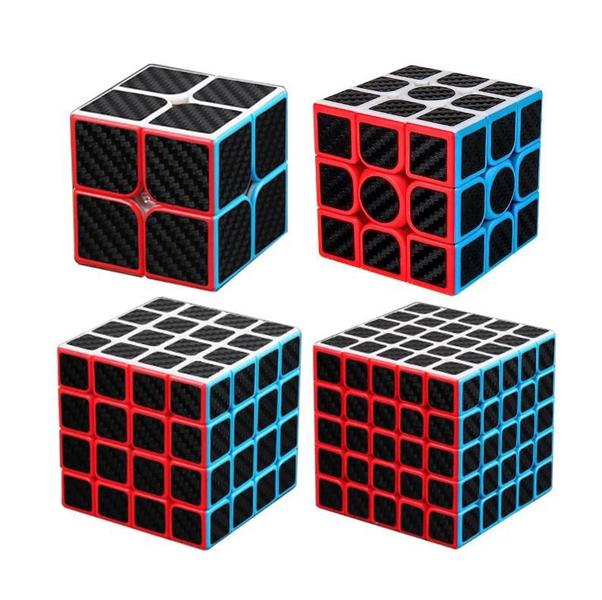 Imagem de Kit Cubo Mágico Moyu 2x2 + 3x3 + 4x4 + 5x5 Carbon