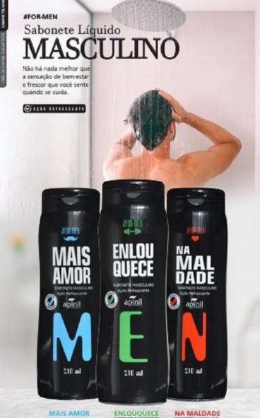 Imagem de Kit Cuidado Íntimo Masculino 3 Sabonete Líquido 3 Perf Cueca