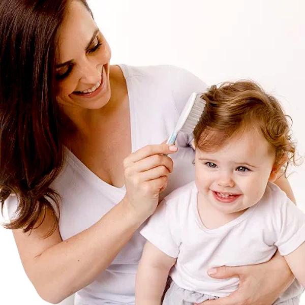 Imagem de Kit Cuidados Meninas Rosa Aspirador Nasal Pente Tesoura Cortador Limpa Mamadeira Buba