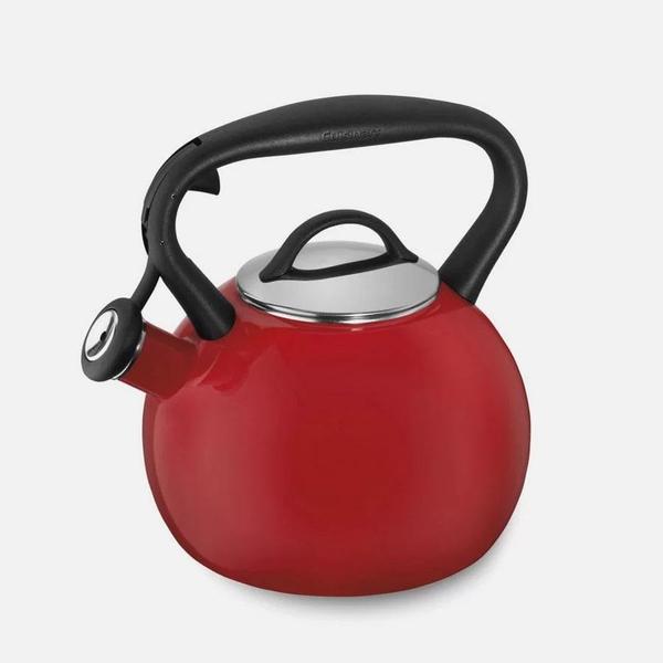Kit cuisinart frigideira dupla antiaderente 25cm e chaleira aura esmalte 2 litros em porcelana vermelho Imagem de Kit cuisinart frigideira dupla antiaderente 25cm e chaleira aura esmalte 2 litros em porcelana vermelho