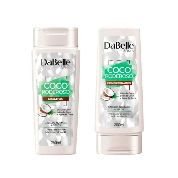 Imagem de Kit Dabelle 1 Shampoo 250ml +1 Cond 175ml Coco Poderoso