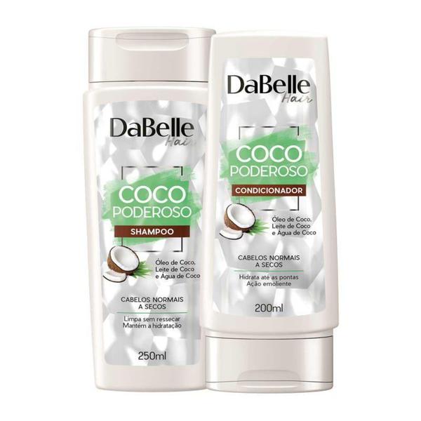 Imagem de Kit DaBelle Hair Coco Poderoso com Shampoo de 250ml + Condicionador de 200ml - Duty Cosméticos