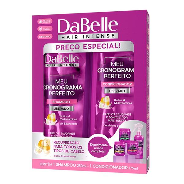 Imagem de Kit DaBelle Meu Cronograma Perfeito Shampoo 250ml e Condicionador 175ml