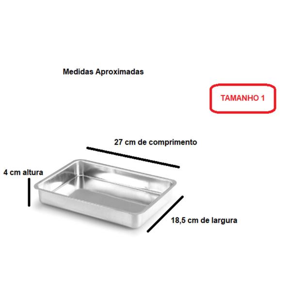 Imagem de Kit De 1 Assadeira Retangular + 1 Forma Ballerine Redonda + 1 Suíça Gomada e 1 Forma Coração N. 1